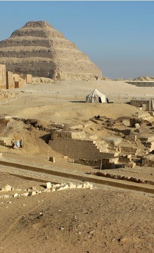 Masataba d'Akhethetep à Saqqara (Égypte). © Christian Décamps. Mission du Louvre à Saqqara