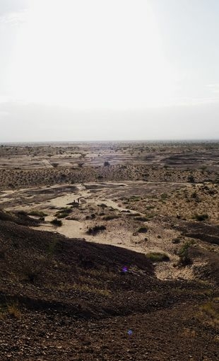 Vue des collines surplombant Kanyimangin dans le sud-ouest du bassin Turkana. © CNRS/Aurélien Mounier.